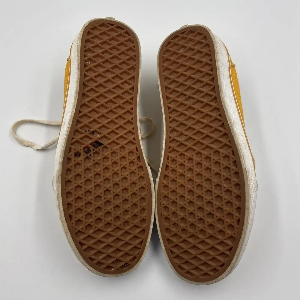 VANS Canvas Off The Wall Yellow Men 7.5 & Women 9 Sneakers Shoes 500714